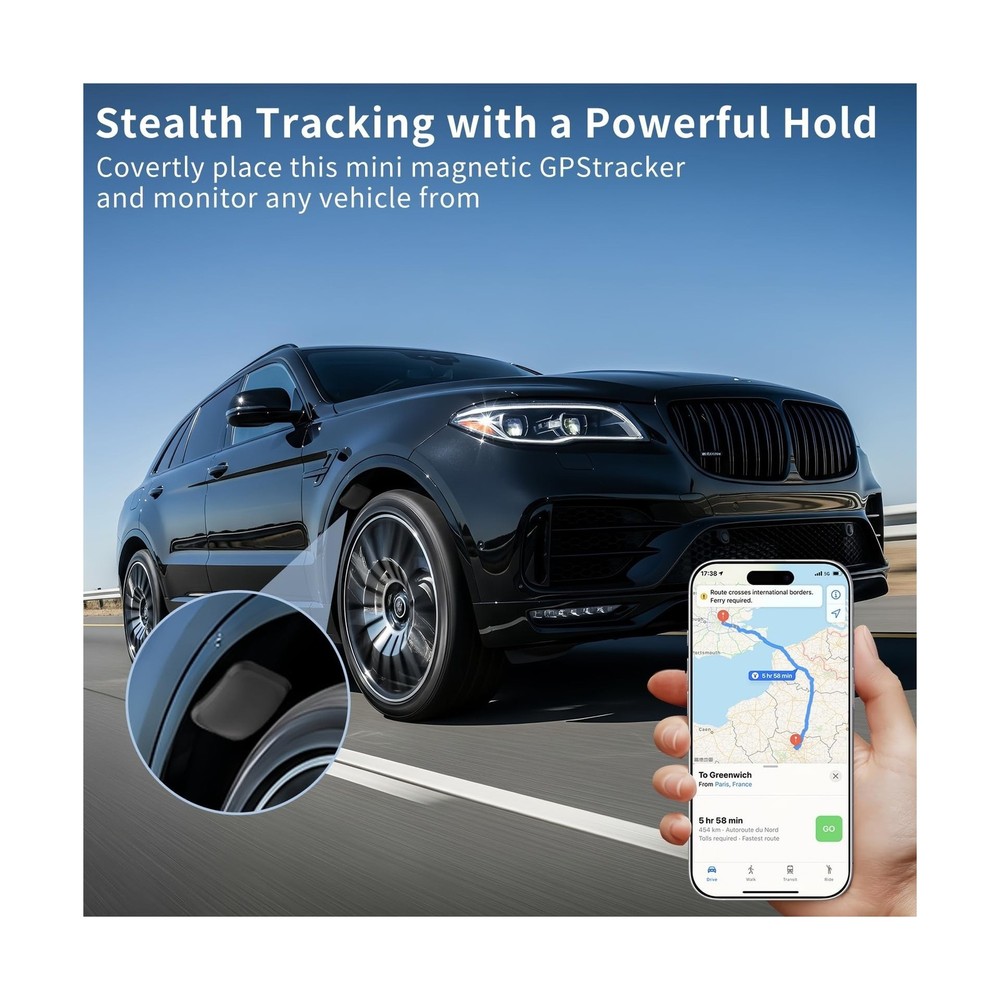 2 Pack GPS Tracker for Vehicles, Works with Android & iOS Apple Fin... Fast Ship