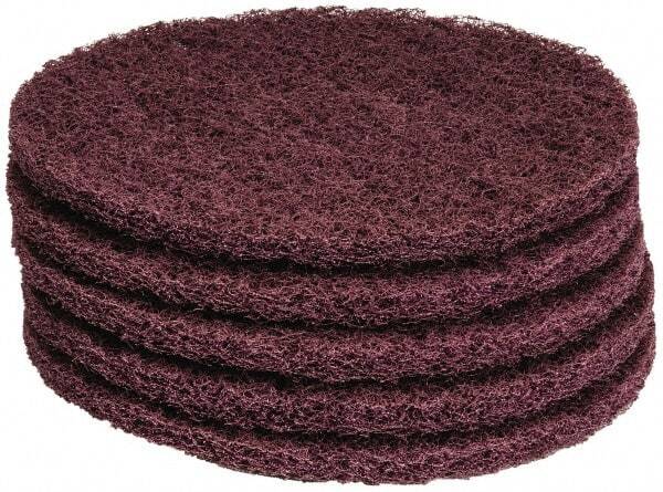 PRO SOURCE Maroon Extra Heavy Duty Floor Stripping Pads: 5 Pack, 13" Diameter