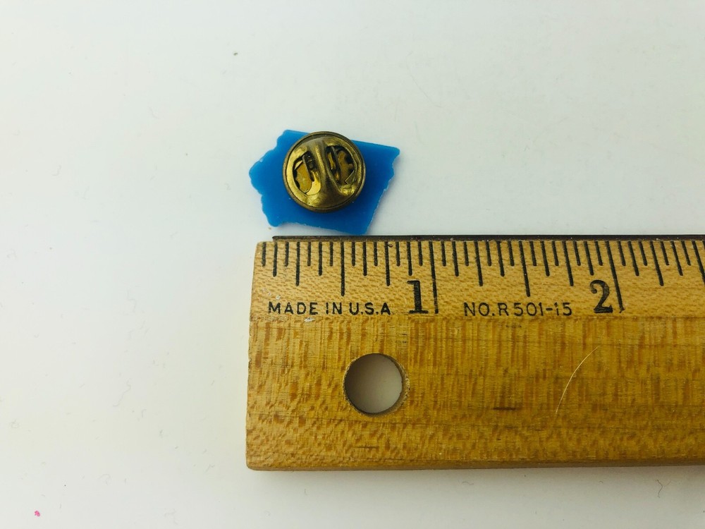 Iowa Lapel Hat Pin Small Plastic Blue