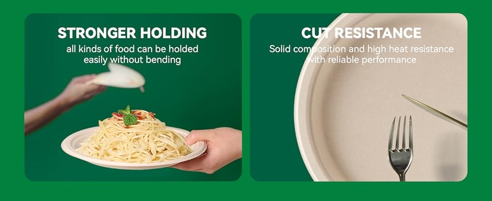 J CHEF postable Heavy Duty Plates 𝟭𝟬 𝗜𝗻𝗰𝗵 [𝟱𝟬𝟬 𝗣𝗮𝗰𝗸]