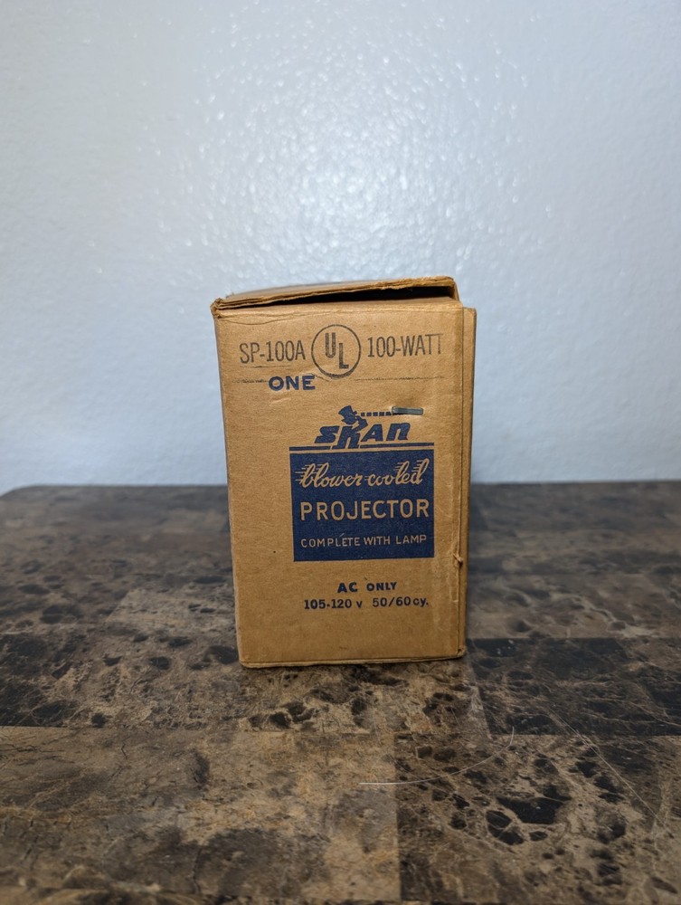 Skan Blower Cooled Projector in Original Box Vintage Slide Projector