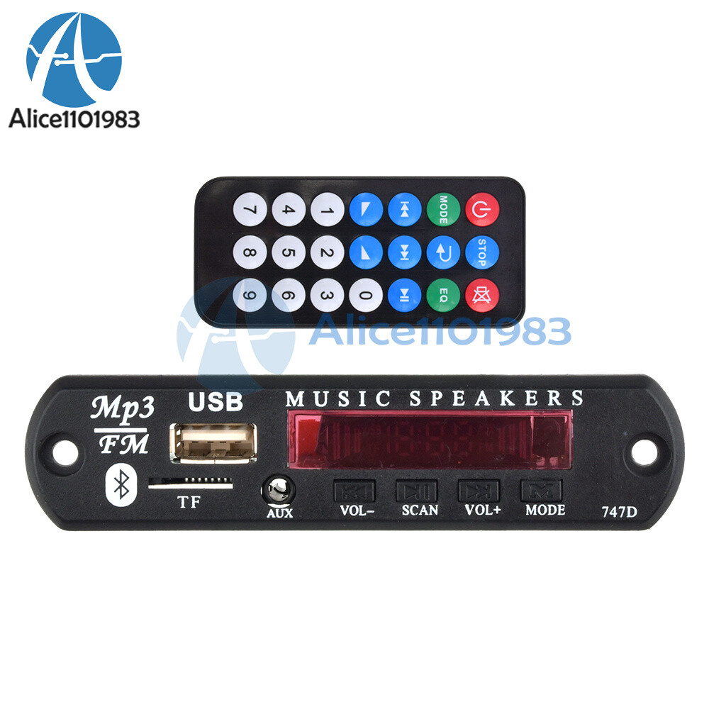 9V 12V Car MP3 WMA Decoder Board Audio Module Bluetooth 5.0 Music Remote Control