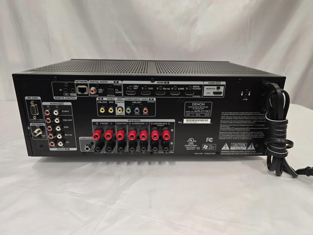 Denon AVR-2113CI 7.1 AV Receiver Tested Read Description
