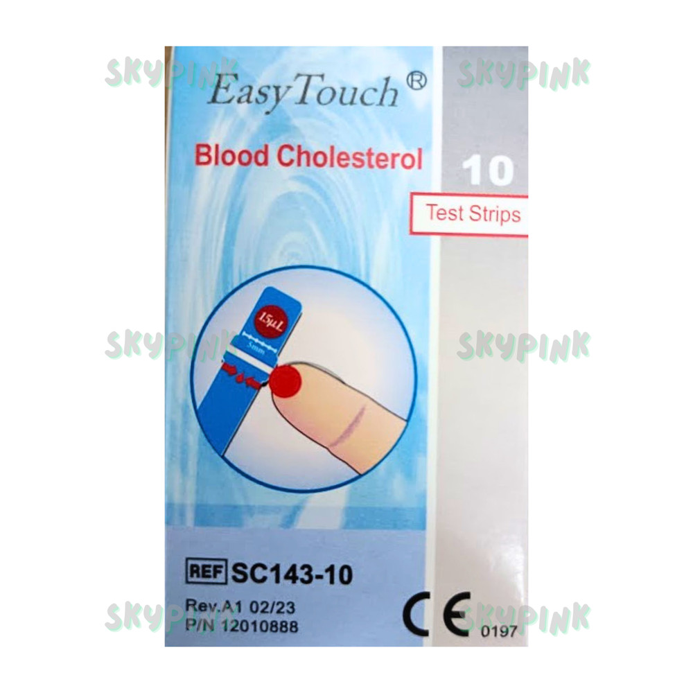 Easy Touch Test Strips For Cholesterol Level Check Original New - 10 Test Strips