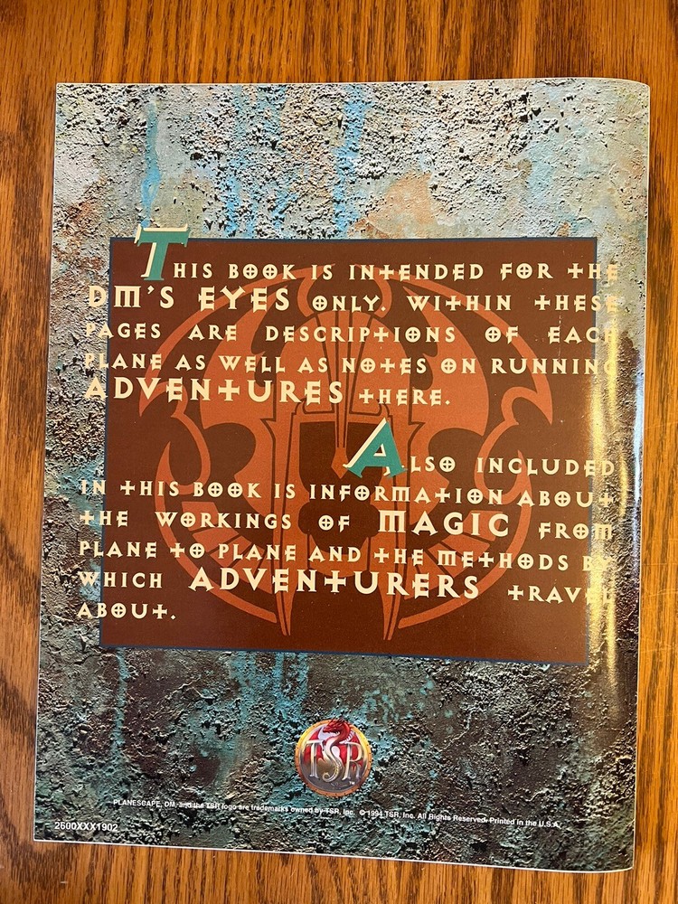 PLANESCAPE CAMPAIGN SETTING 1994 Dungeons & Dragons Boxed Set Complete & NM++!