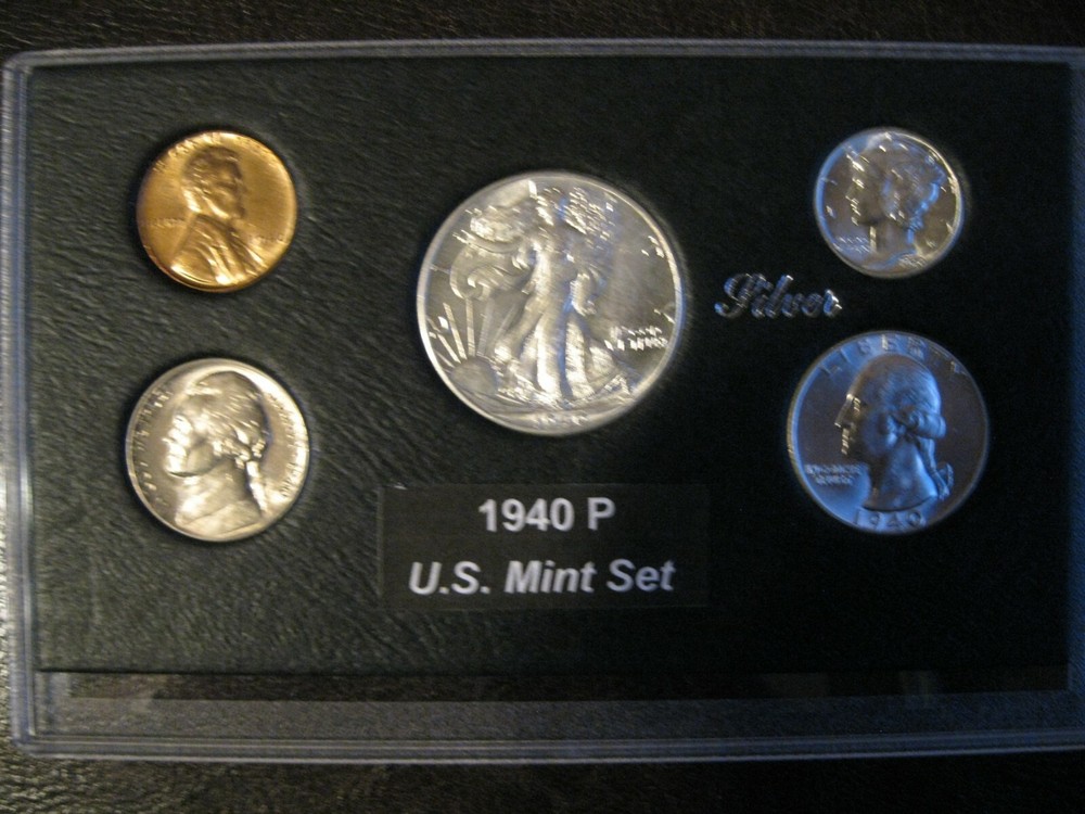 1940 P US Silver Mint Set Brilliant Uncirculated!