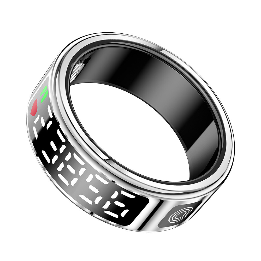 SR08 Mini Smart Ring Display Screen Touch Sensing IP68 HR Blood Oxygen cg
