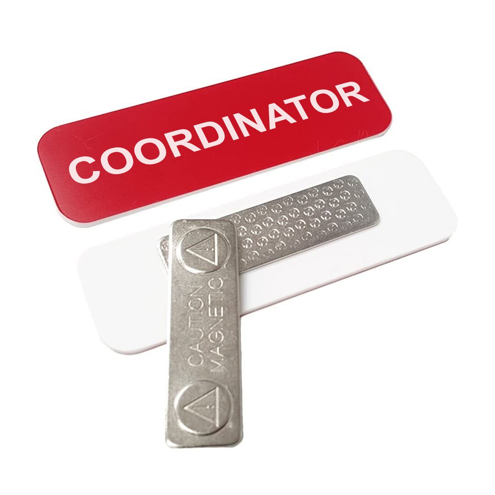 Coordinator 1 x 3" Name Tag/Badge, (3 Pack)
