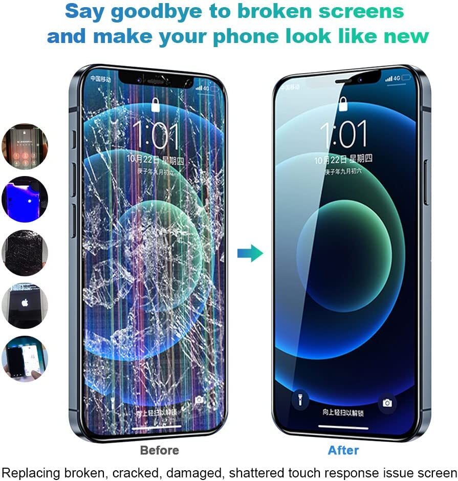 For iPhone 12/12 Pro LCD Display Touch Screen Replacement Digitizer Assembly Kit