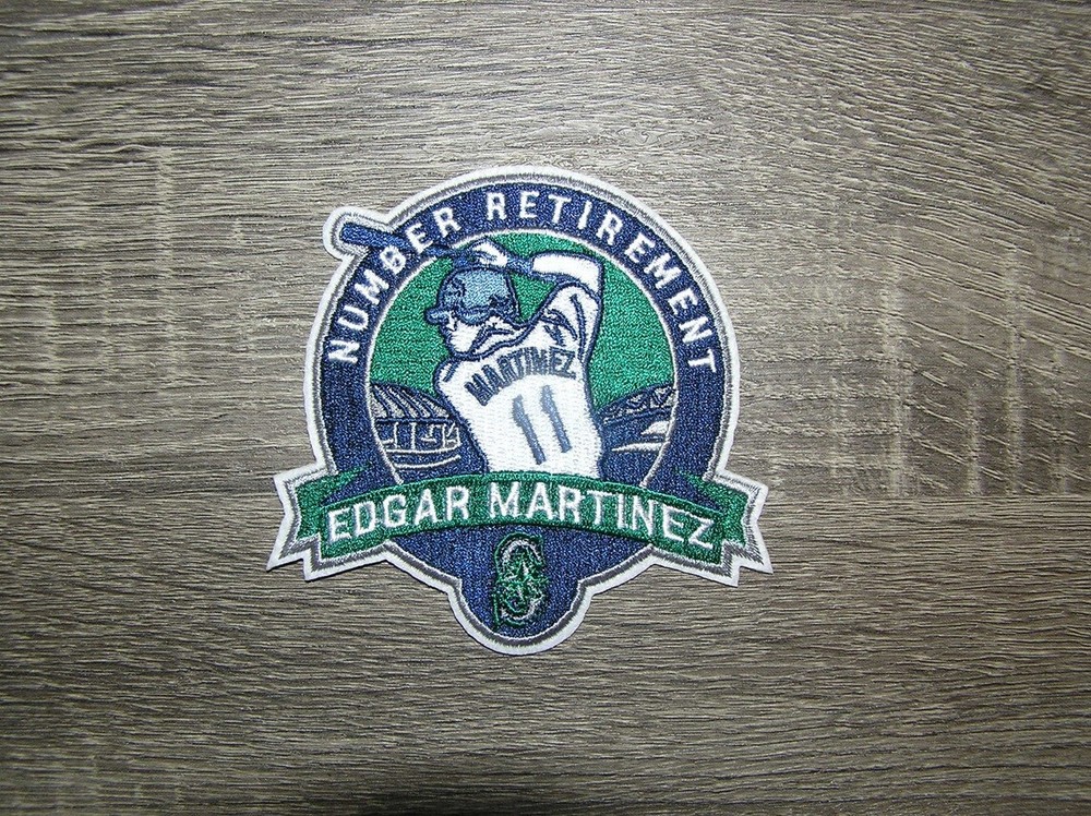 Edgar Martinez Seattle Mariners #11 Number Retirement Iron On Patch 4" x 4"