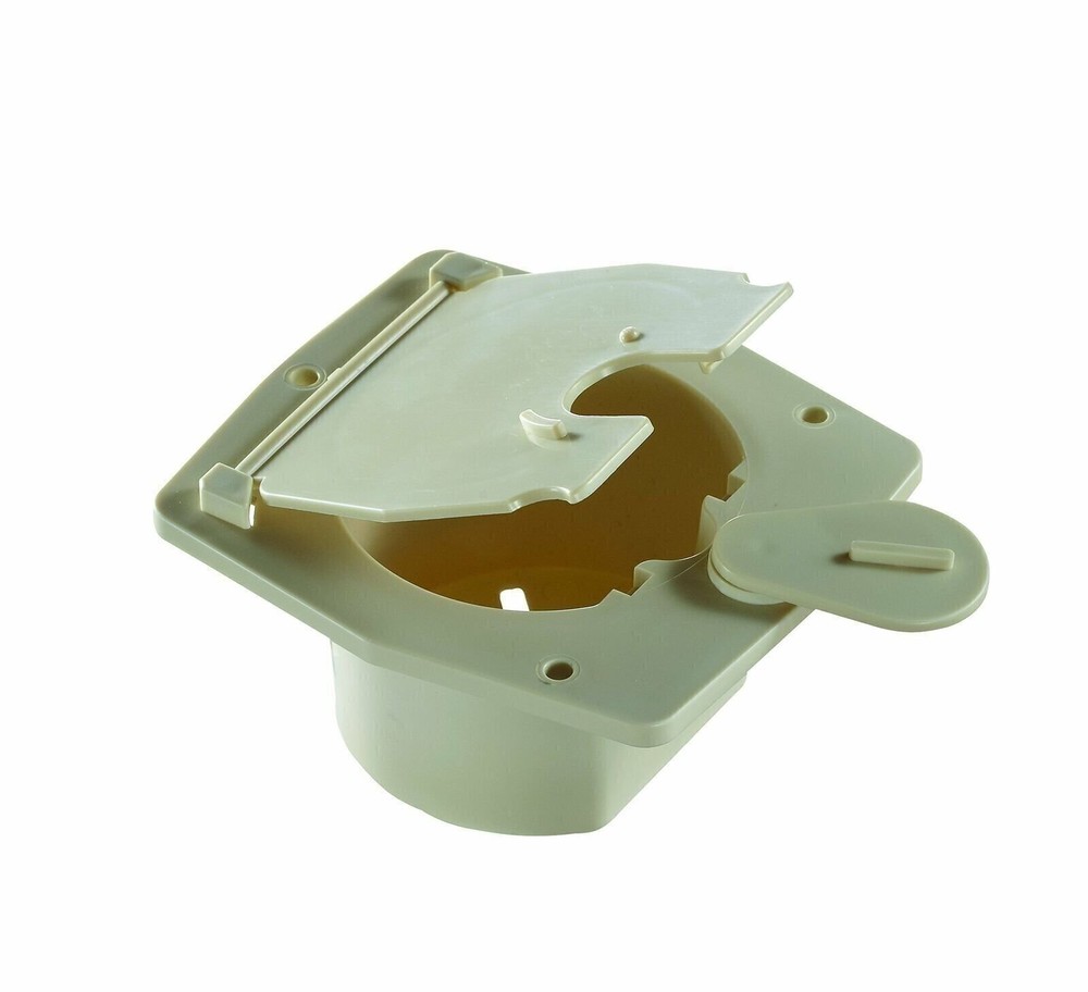 RV Designer Colonial White Collection B142 Basic Cable Hatch Flat Sided