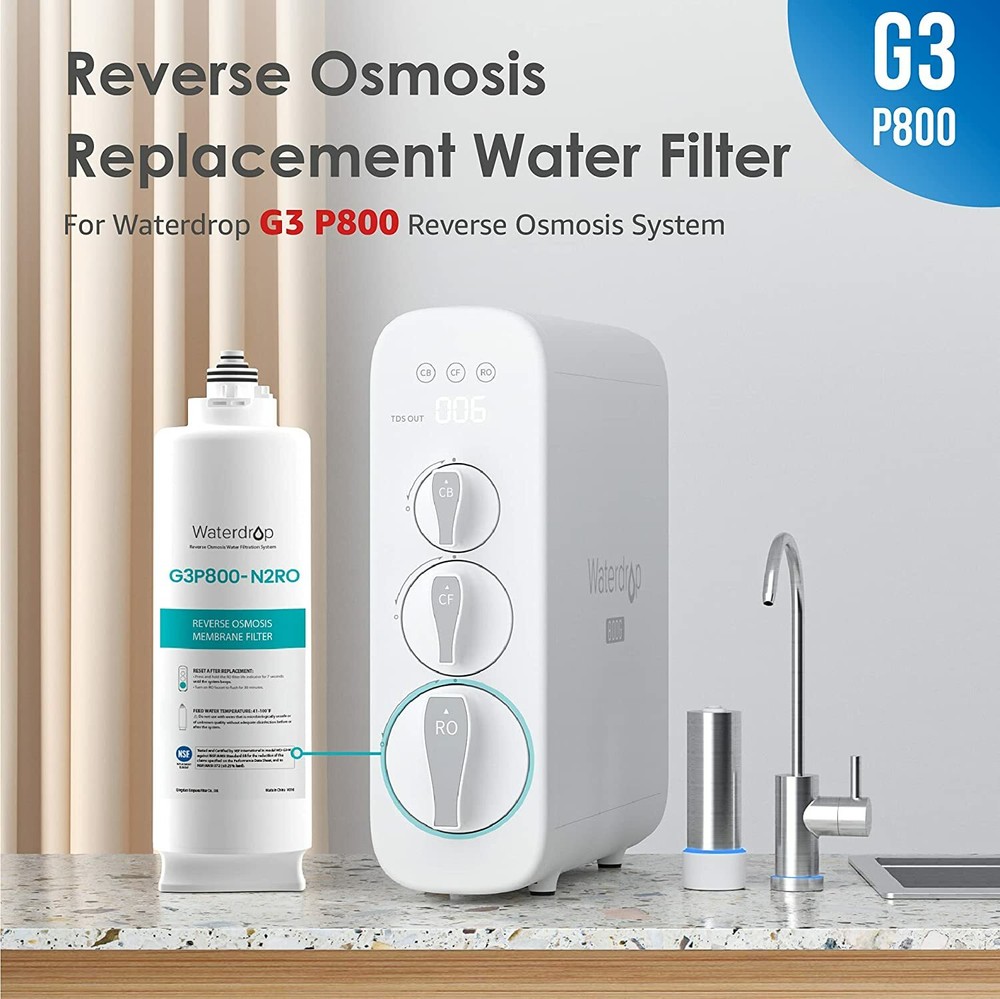 Waterdrop WD-G3P800-N2RO Filter, for WD-G3P800-W Reverse Osmosis System