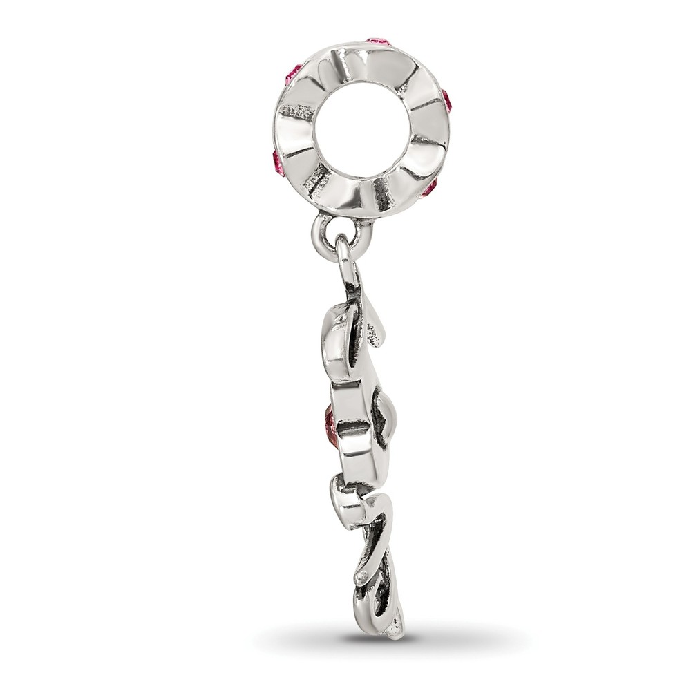 Silver Reflections Crystals LOVE Dangle Bead QRS3232