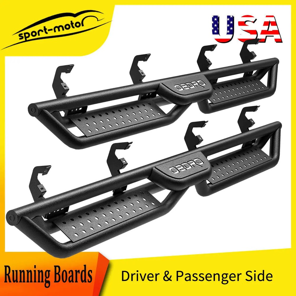 For 2019-2026 Silverado Sierra 1500 Crew Cab Running Boards Nerf Bars Side Steps