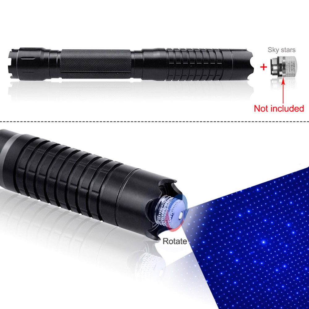 LMM6B 450nm Adjustable Focus Blue Laser Pointer Visible Beam Light & AL Case