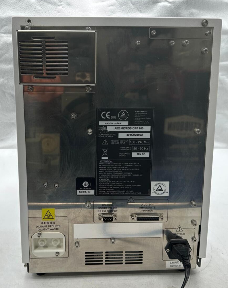 ABX Micros CRP 200 Hematology Analyzer