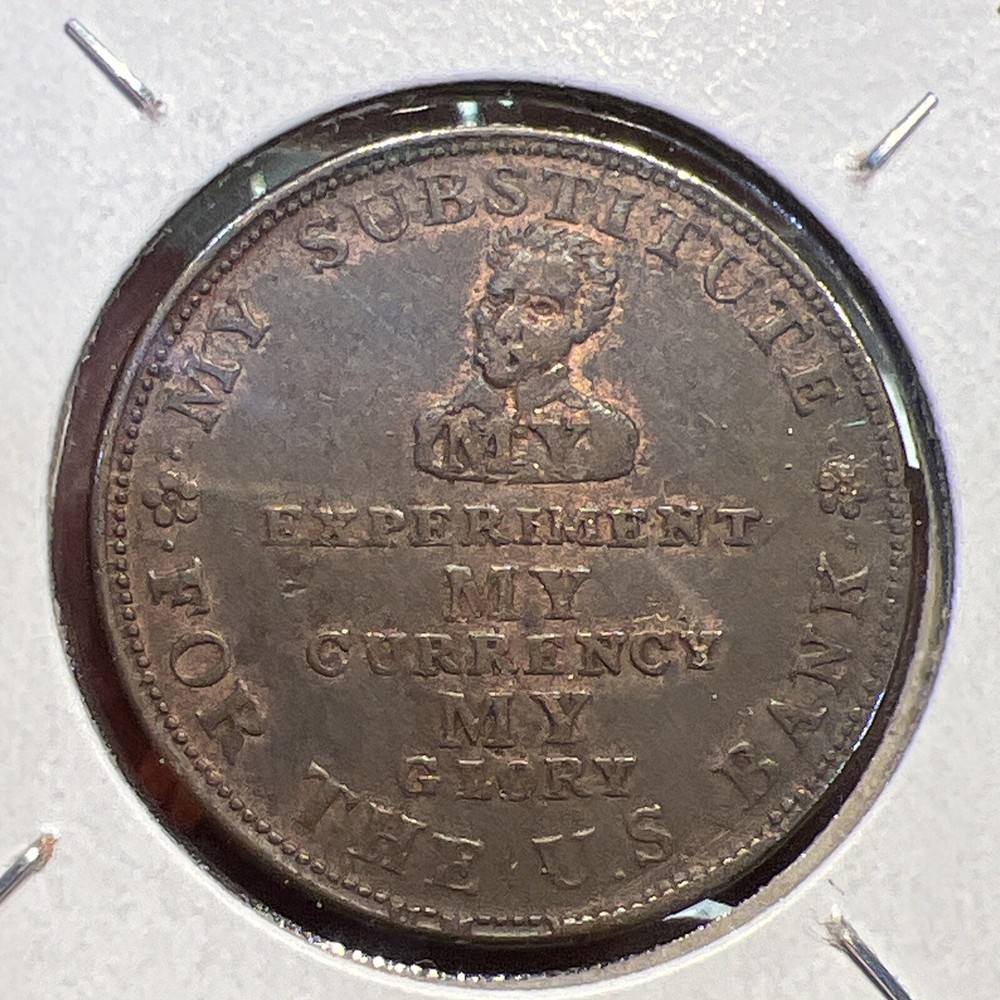 1834 Running Boar Hard Times Token