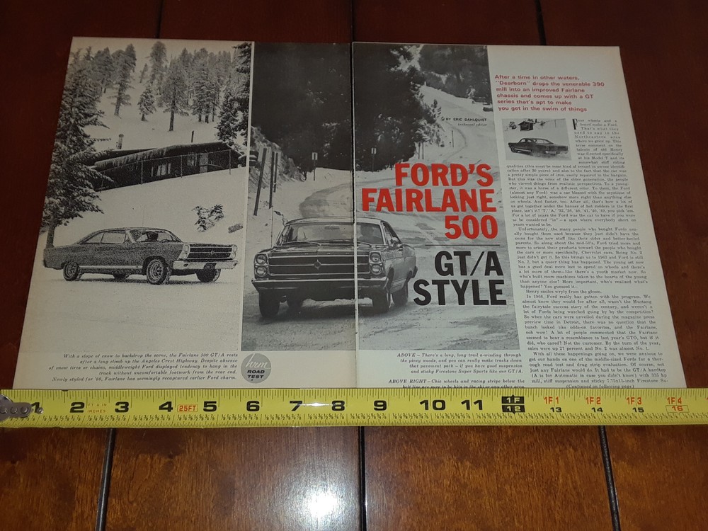 1966 FORD FAIRLANE GT/A ORIGINAL ARTICLE
