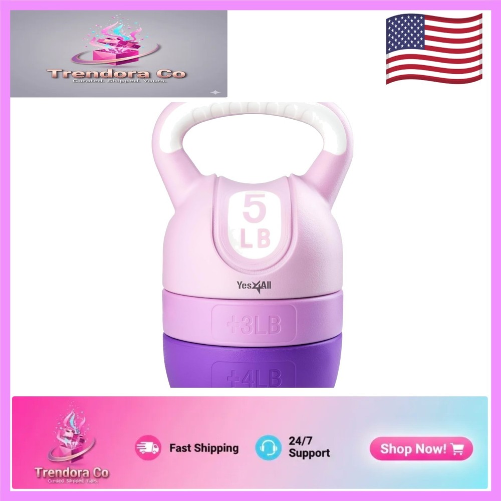 Compact Adjustable Kettlebell - Space-Saving Strength Training in Vibrant Colors