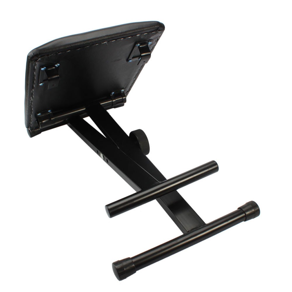 Adjustable Folding Piano Bench Stool, Black, Portable Music Seat