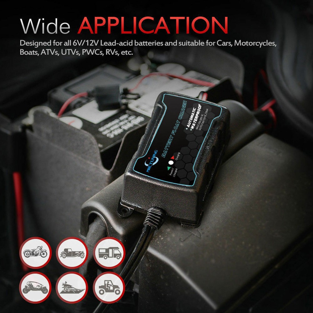 6V & 12V Smart Automatic Battery Charger Maintainer Motorcycle Car Trickle Float