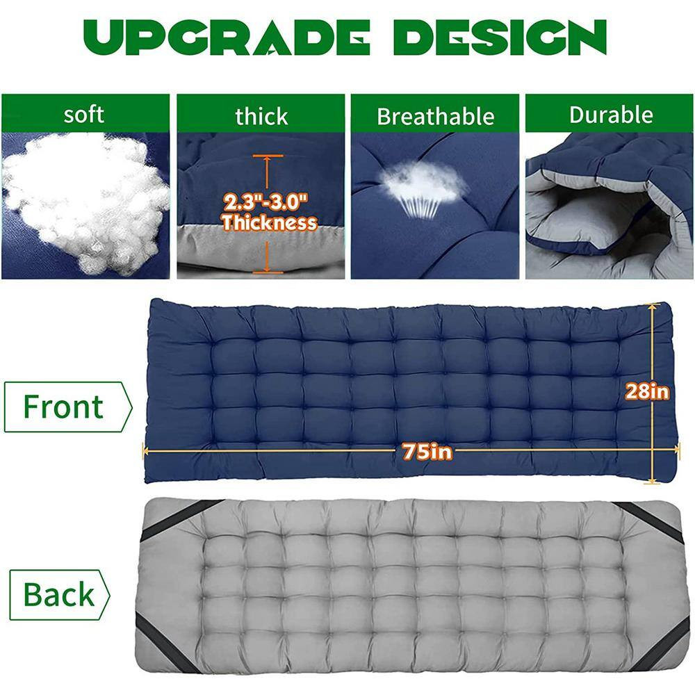 Double Layer 1200D Portable Sleeping Cots Bed, Heavy-Duty Sleeping Cots, with Ca