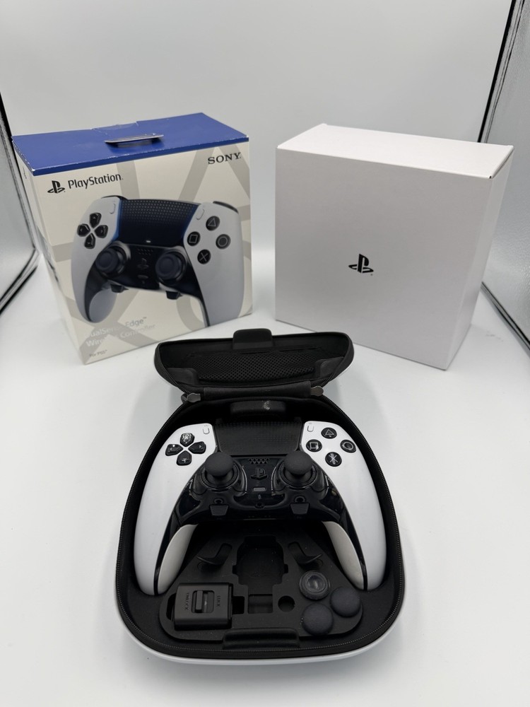 Sony DualSense Edge Wireless Controller White Black w/ Case for PS5