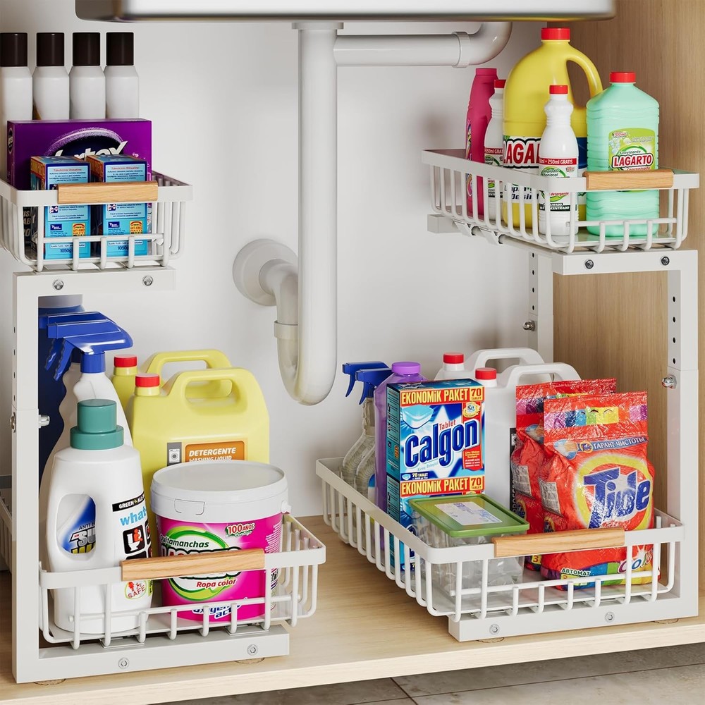 Under Sink Organizer Storage Families Pull Out Storage Undersink Organizers