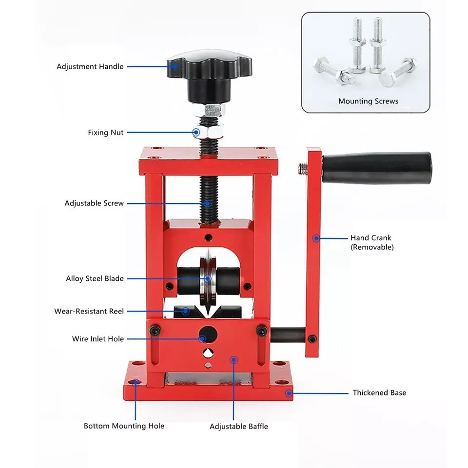 Manual Waste Wire Stripping Machine Cable Stripper DIY Wire Peeling machine