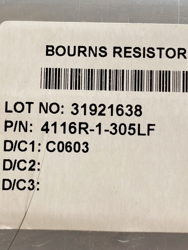 Resistor Network 4116R-1-305LF 500 Pack