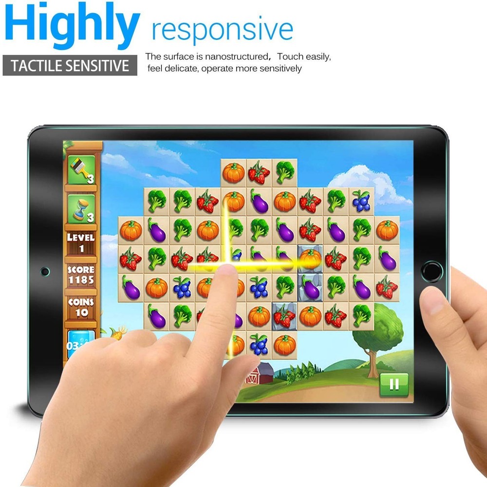 TiKeDa 2 Pack Screen Protector for iPad 9th 8th 7th Generation 10.2 Clear