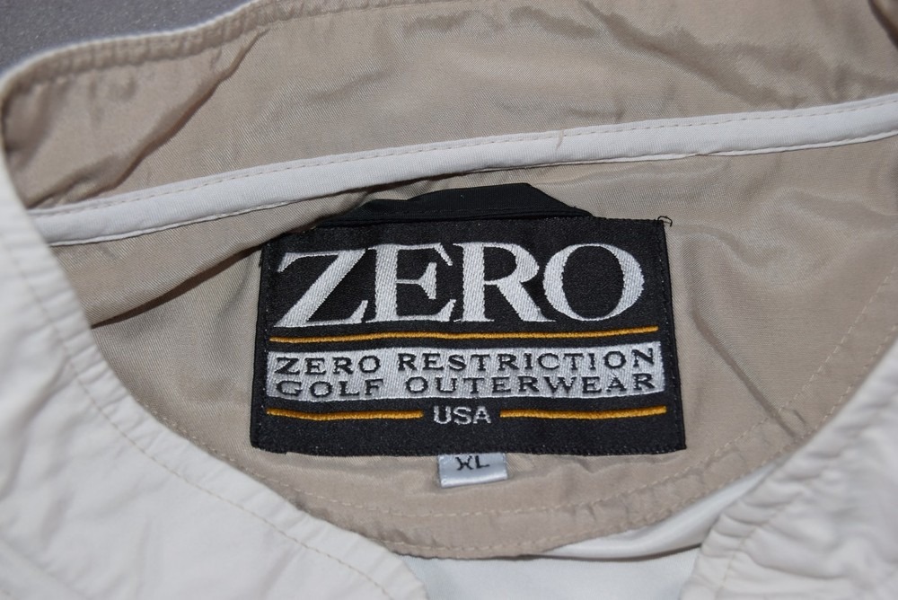 Zero Restriction Jacket Mens XL White Lightweight Windshirt Golf Pullover