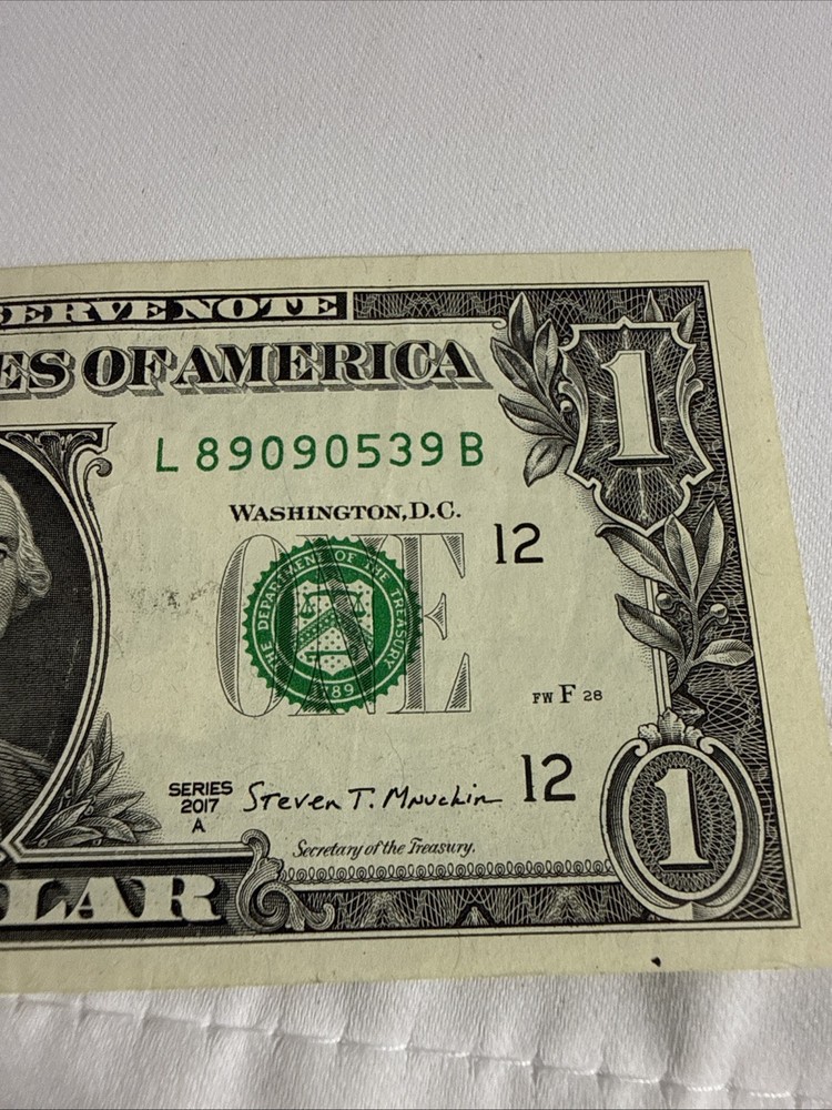 2017A $1 Note Over Ink and Ink Smudge Errors