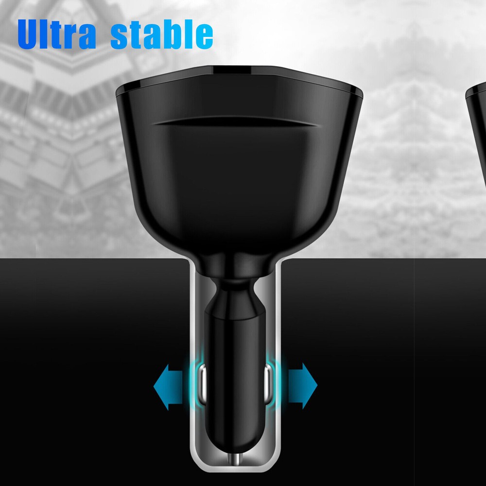 Outlet 12V Dual USB Car Cigarette Lighter Socket Splitter Power Adapter Charger