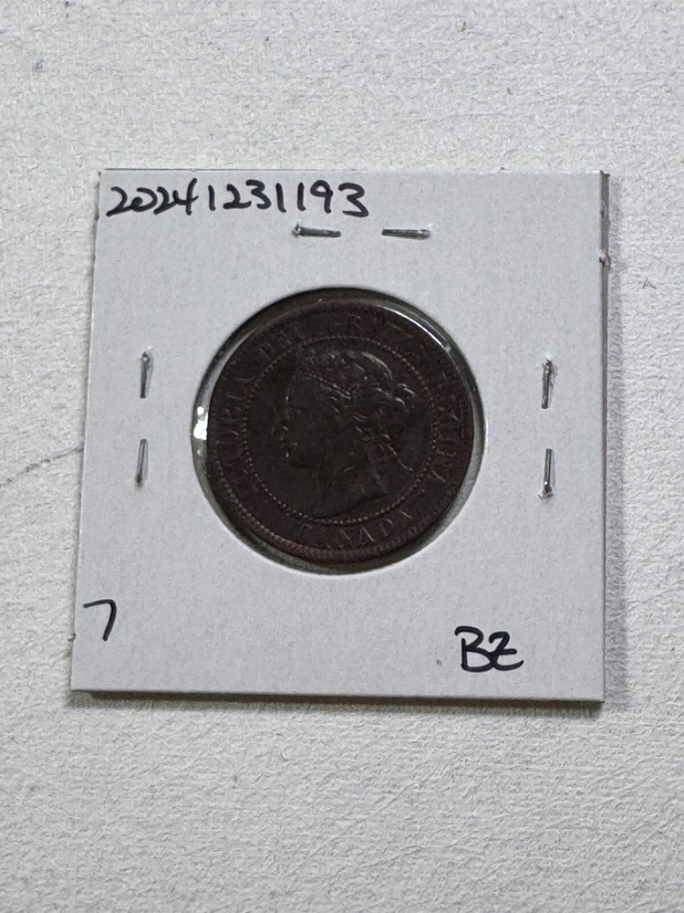 1893 Canada Large Cent Bronze Coin
