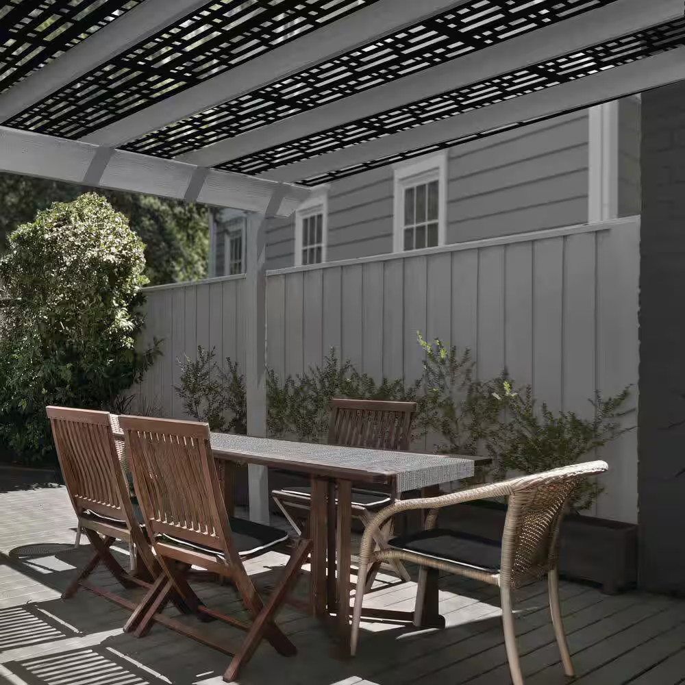 2 Ft. X 4 Ft. Morse Black Polypropylene Decorative Screen Panel