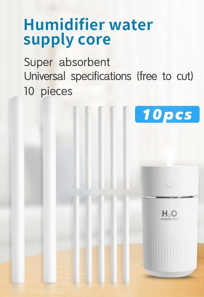 10 Pieces Humidifier Sticks Cotton Filter Refill White