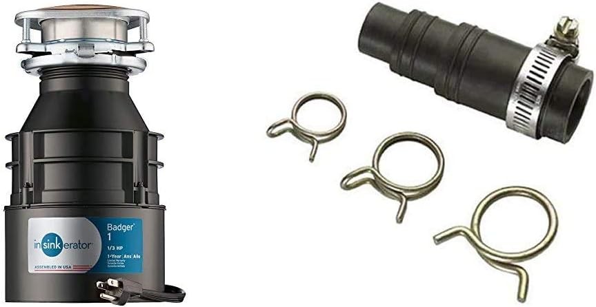 InSinkErator Garbage Disposal with Power Cord, Badger 1, 1/3 HP Continuous Feed