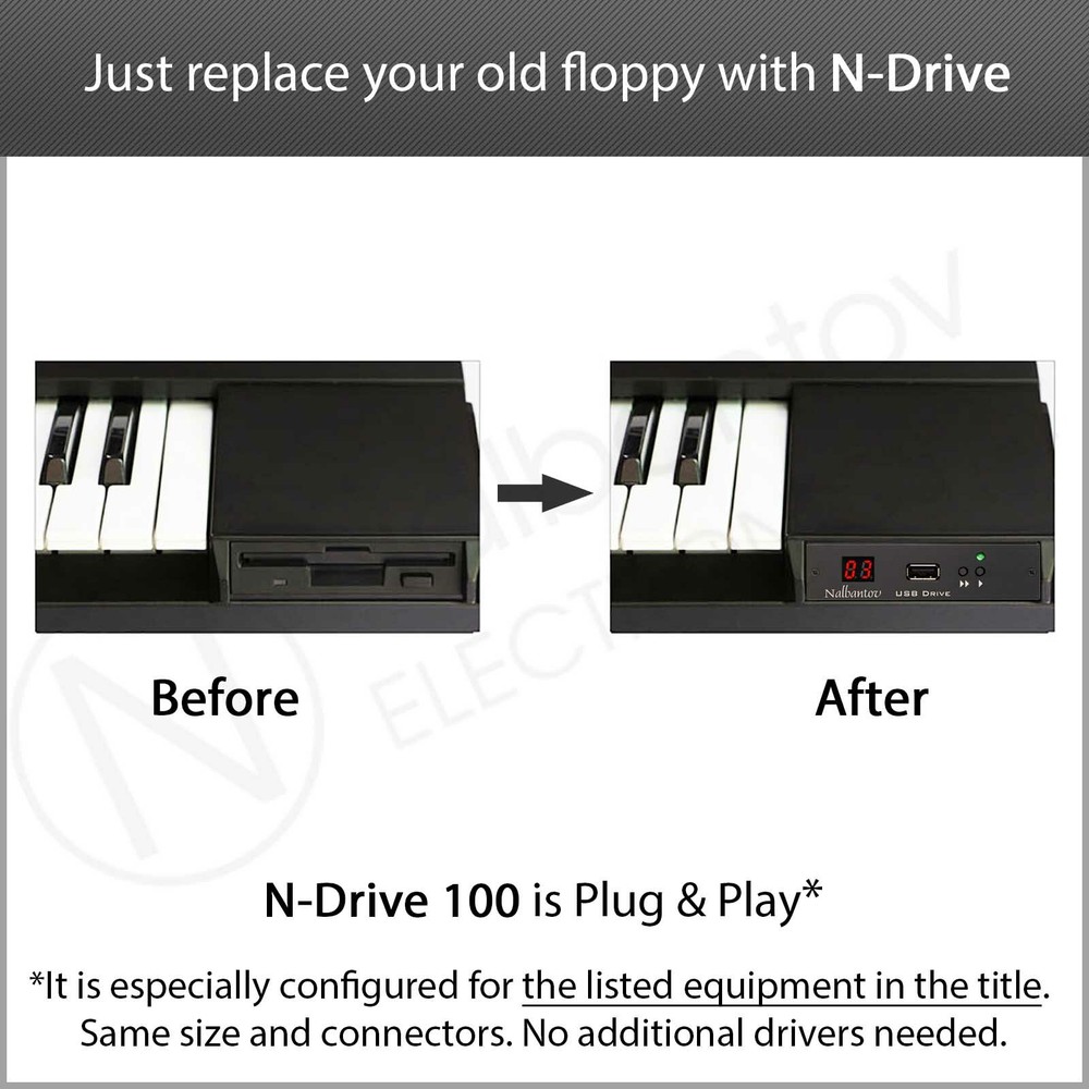 Nalbantov USB Floppy Disk Emulator N-Drive 100 for Roland E66, E68, E86, E96