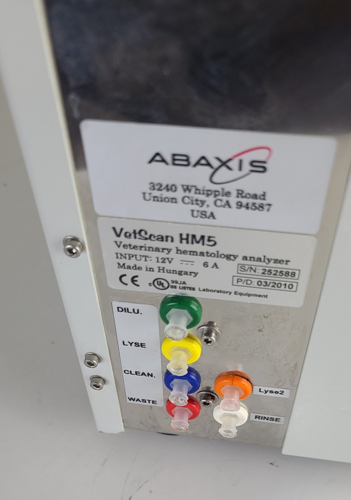 Abaxis Vetscan HM5 Hematology Analyzer