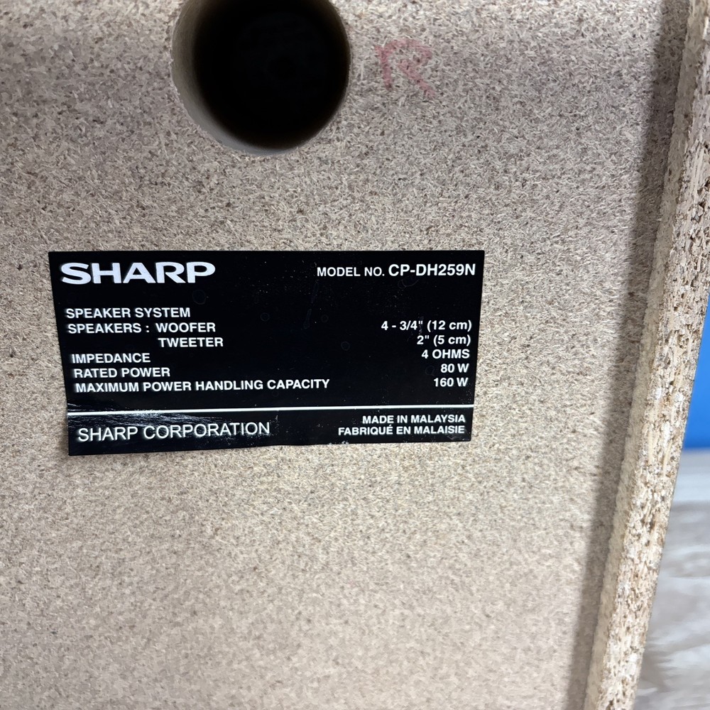 SHARP XL-DH259 Micro Component Stereo System USB/iPod/AUX (CD DOES NOT WORK)