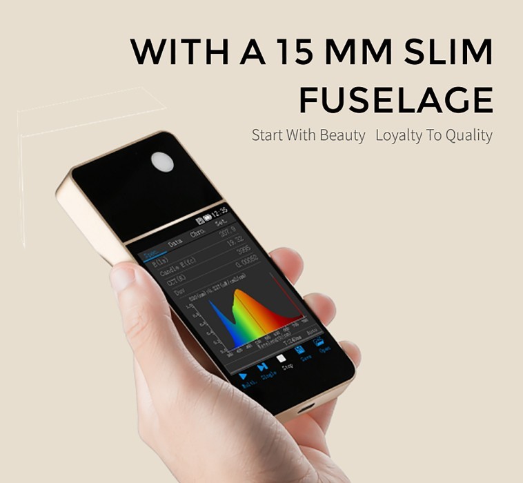 Handheld Spectrometer with Range 380-780nm Real-time Sampling Measurement