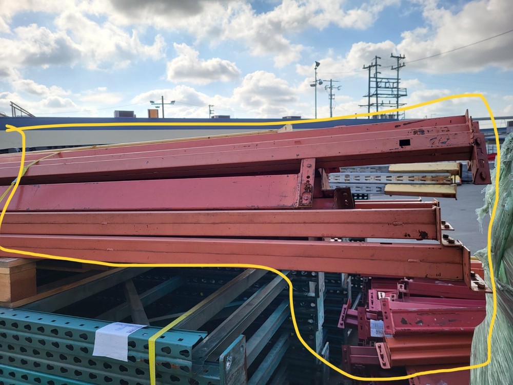 Pallet rack shelving beams Red 96"x4