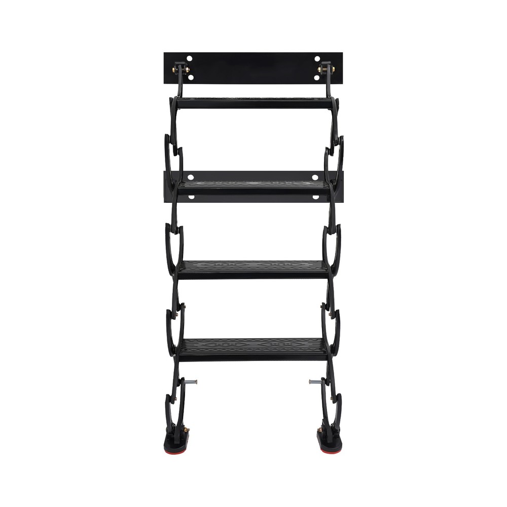 Wall Mounted Attic Ladder, Pull Down Telescoping Step Ladder, 4 Steps Ladder