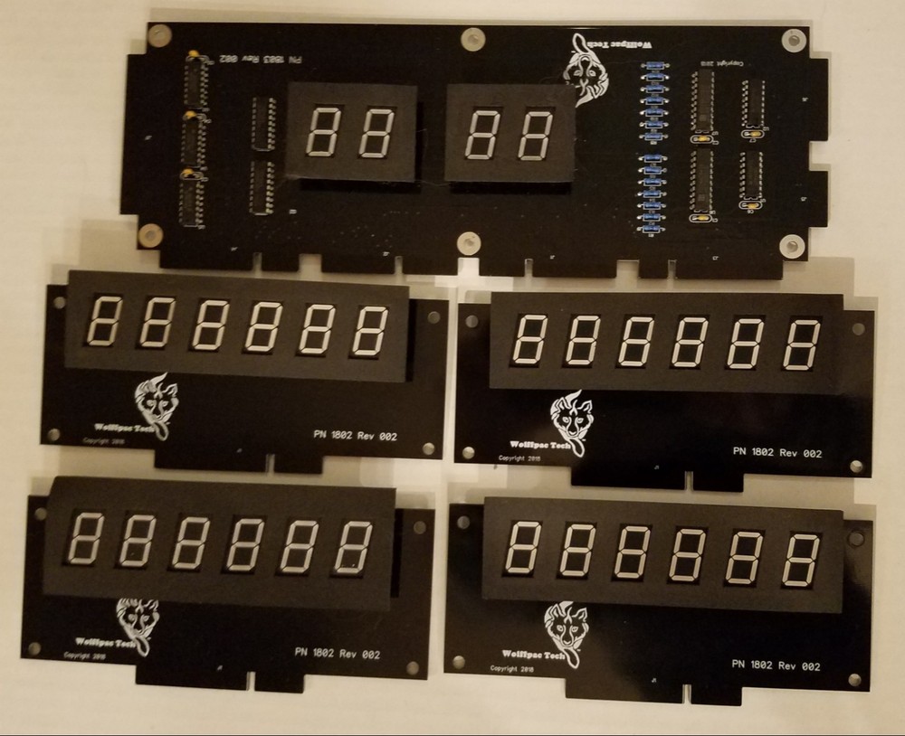 Williams System 3, 4 or 6 DIY Display kit - Wolffpac - Red digits