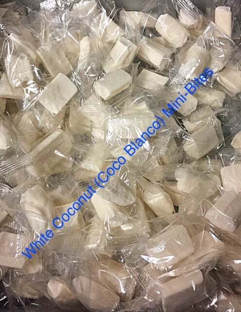 White Coconut Mini-Bites Bag (Trocitos de Dulces de Coco-Blanco)