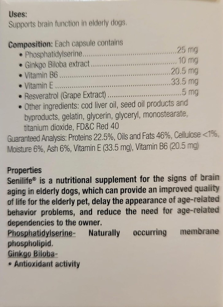 Ceva Senilife Capsule - 30 Count