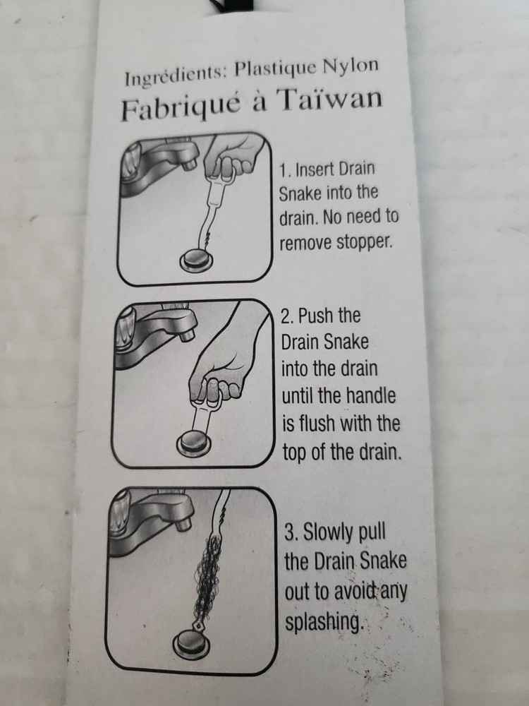 Drain Rooter 18" Snake/Wave Design & Trap Barbs Easily Pulls Hair Free/Clogs