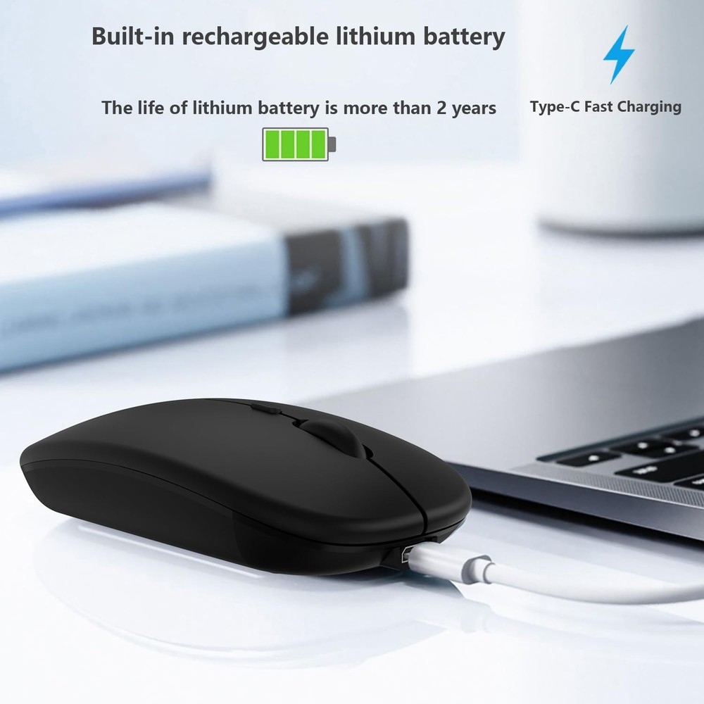 Wireless Bluetooth Mouse for Apple iPad iPhone MacBook Android Samsung Tablet...