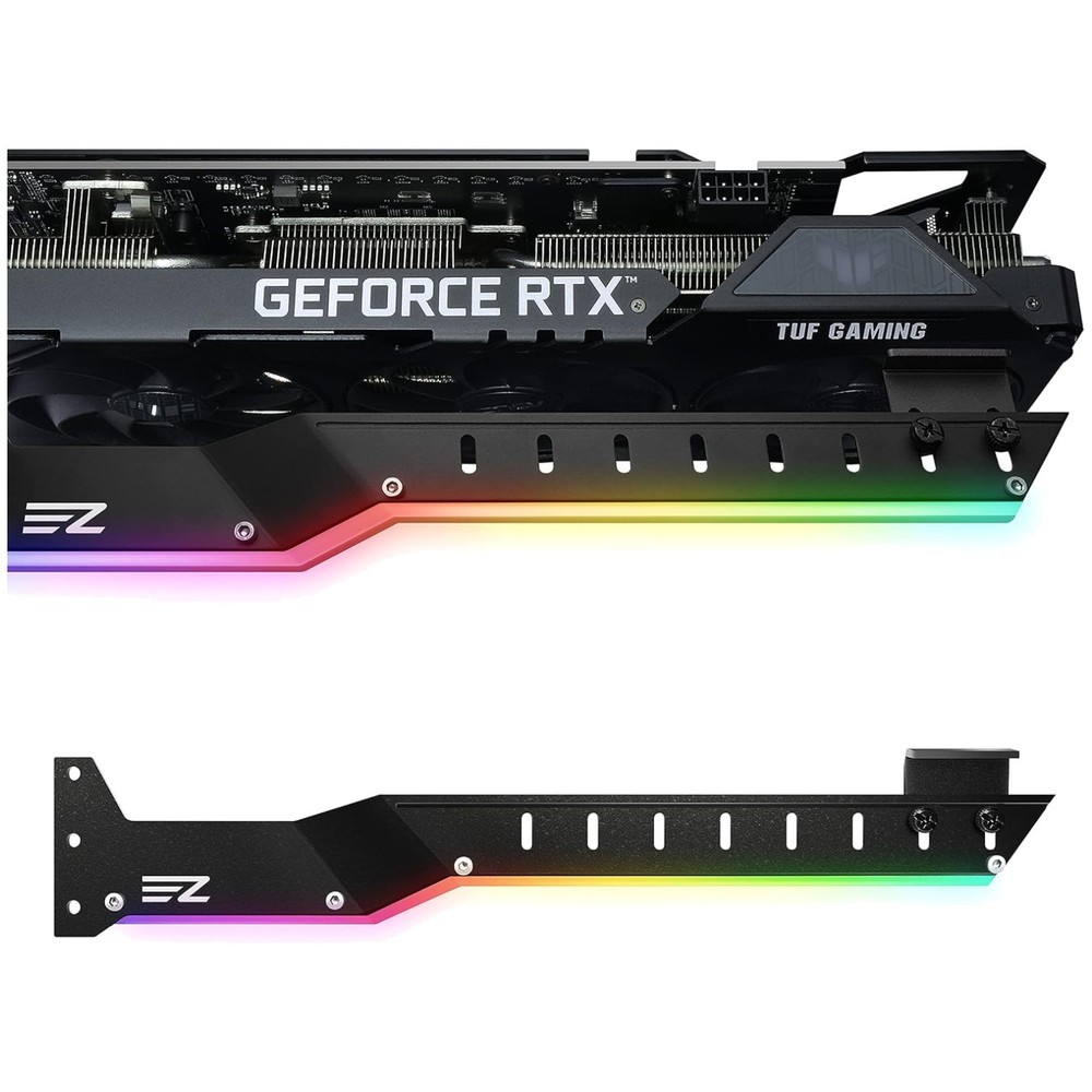Robust GPU Support Bracket with 5V ARGB Lighting for NVIDIA RTX 3000 Series